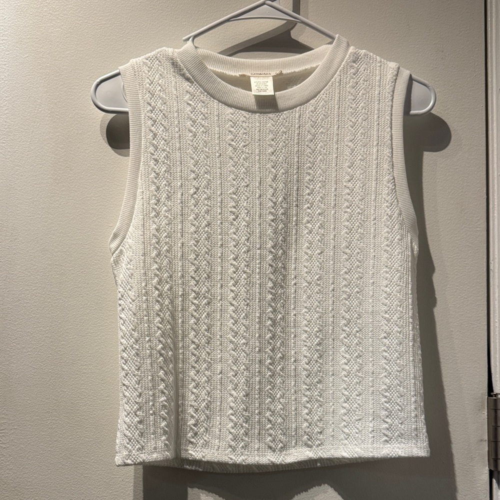 URBAN Romantics White knit Tank Top